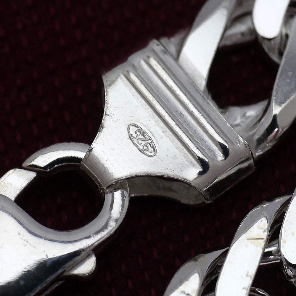 Made In Italy Silver 925 Double Kihei Necklace M1 Silver Double Width 12mm Thick Thickness Length [Silver One] Men's [White 6-sided 3.5mm 56cm]