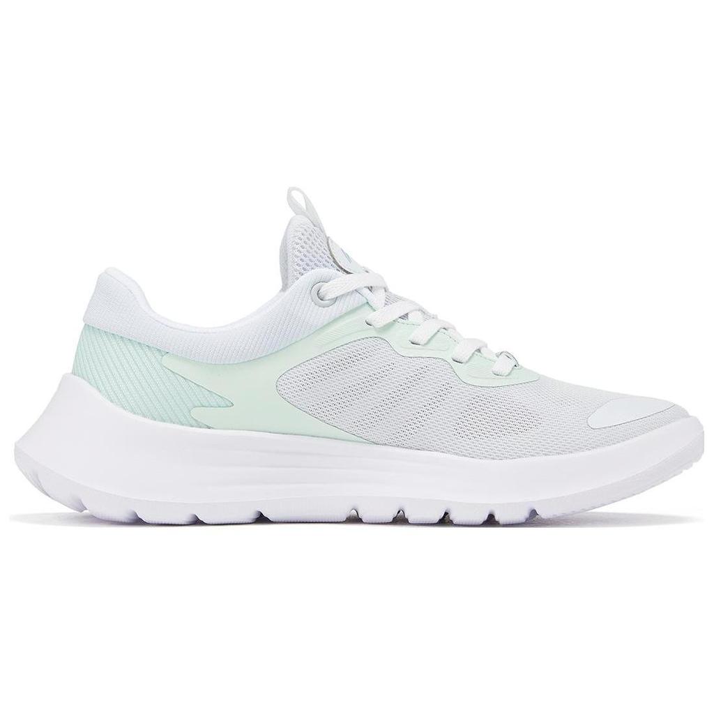 Li Ning Cushioning Abrasion Resistant Lightweight Low top Running Shoes Women's White Blue Green ARST020-3