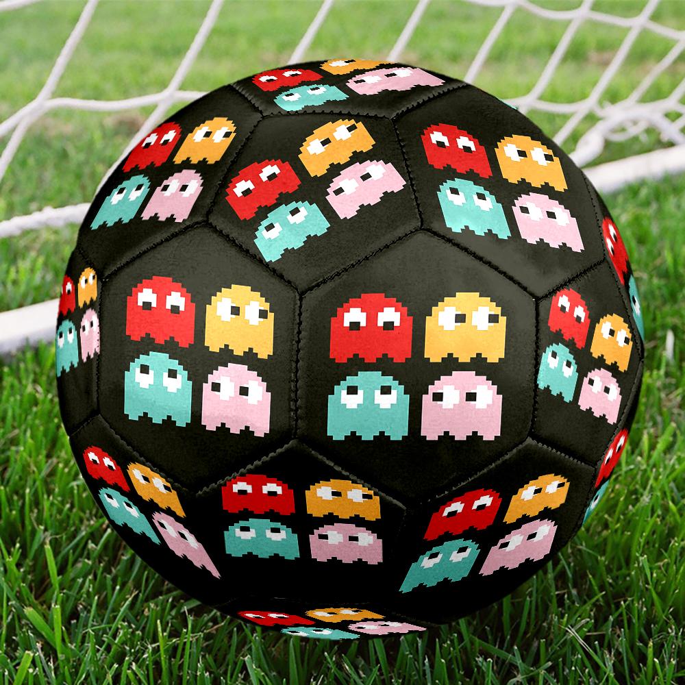 Pac Man Theme Size 5 Soccer Ball, Suitable for Both Indoor and Outdoor Matches, a Gift Suitable for Everyone.