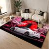 Auto-Rennsport-Thema Weicher Kristall-Samt Teppich Benutzerdefinierter Name & Text Druck Rutschfester Boden Teppich für Schlafzimmer Wohnzimmer