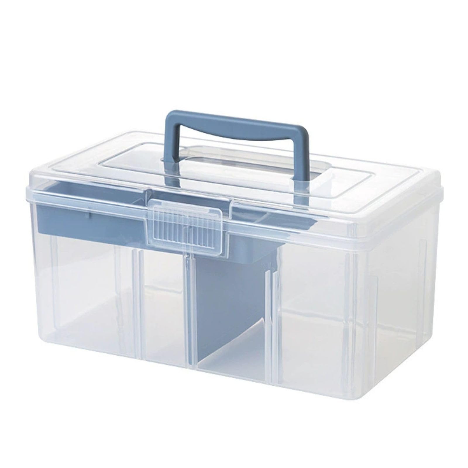 

EMIRAIZE First Aid Medicine Stylish Storage Case with Large Storage Box for Small Items Kit, Box, Lid, Toolbox, (Blue, Large) синий