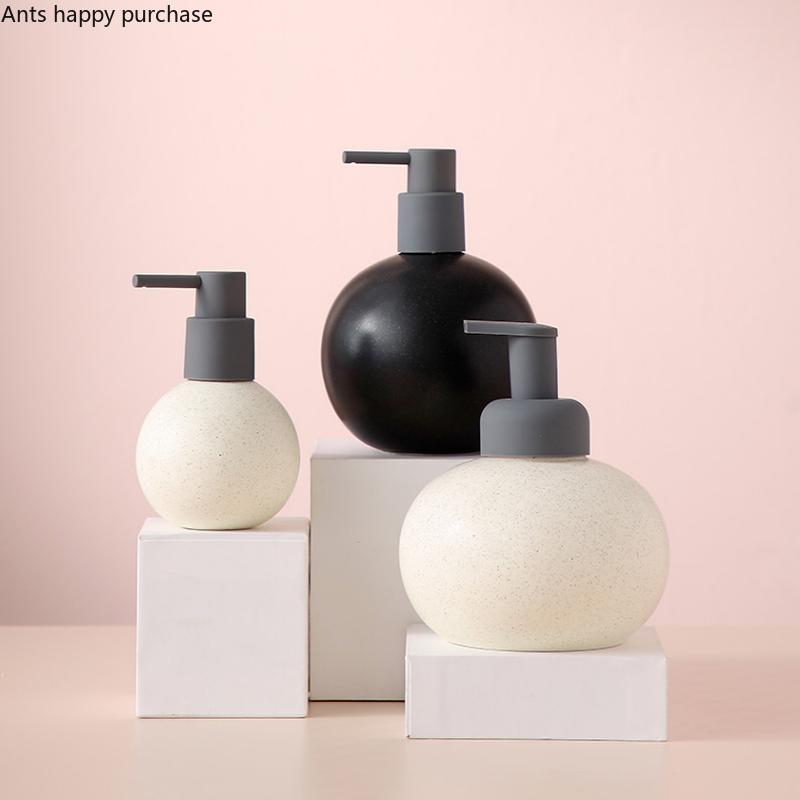 Ceramic Lotion Bottle Emulsion Bottle Soap Dispenser Hand Sanitizer Bottle Shampoo Dispenser Body Wash Bottle Bathroom Supplies