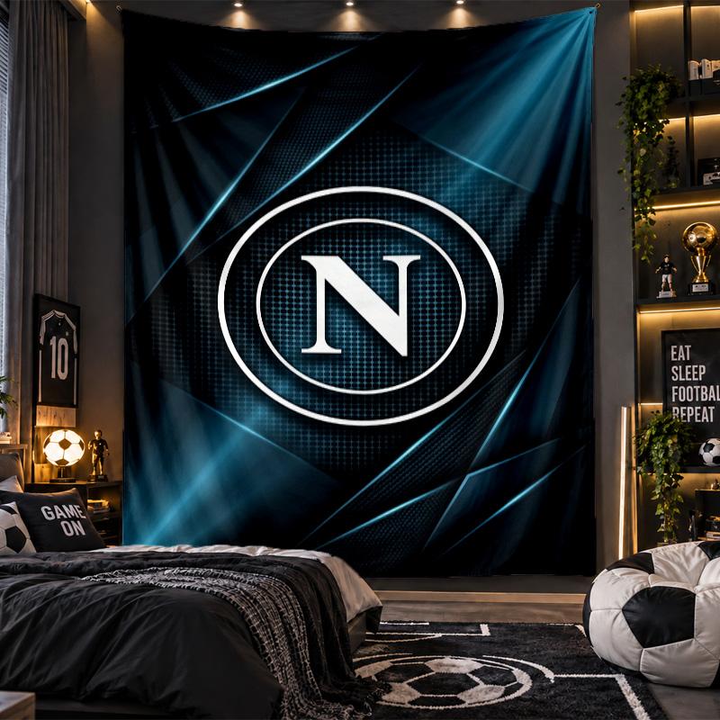 Wall Hanging Tapestry Napoli FC Print Cloth for Living Room Bedroom Home Decor