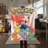 Flanelová deka s motivem Pokémonů, Vysoce kvalitní, Pohodlná pro všechna roční období, Domácí dekorace, Teplo a pohodlí, Perfektní jako dárek.