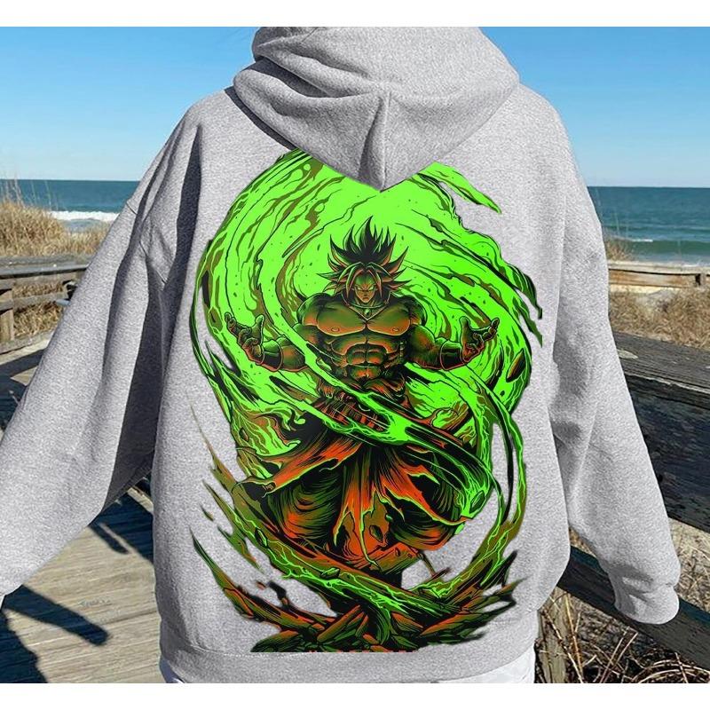 

Dragon Ball Brolli Surrounding Autumn and Winter Hoodie, Japanese Harajuku Y2k Oversized Long Sleeved Top, Birthday Gift L