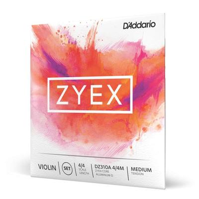 D'Addario Zyex Violin String Set DZ310A 4/4M Medium Tension