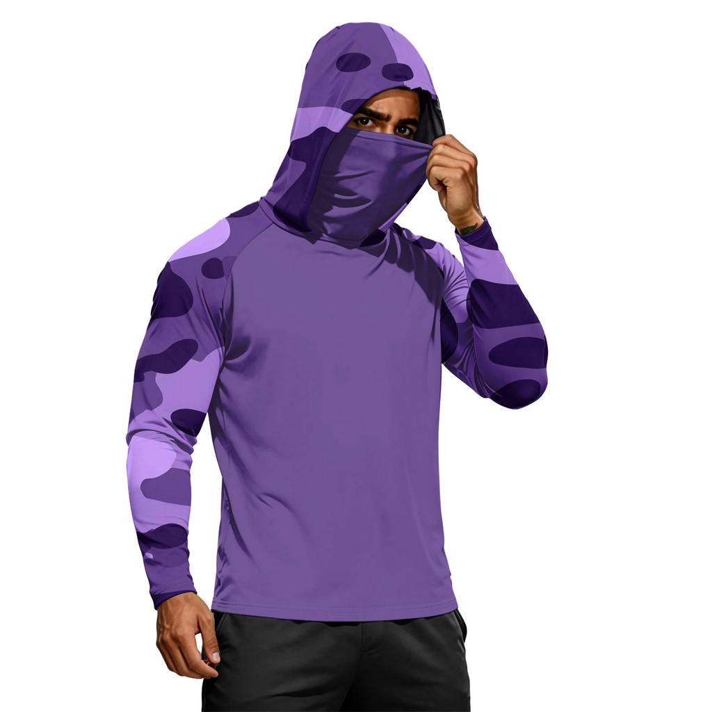 Men's Summer Quick-dryingLong-sleeved T-shirt Sun ClothingFishing FitnessSports Hded Long-sleeved Tp