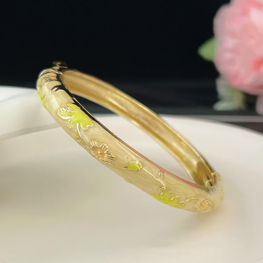 Traditional Chinese Cloisonne Bracelet Double Bangle Women's Hand Bracelet  Jewelry Gifts