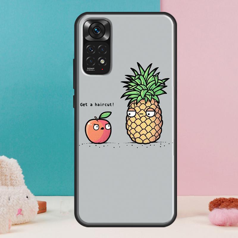 Summer Fruit Pineapple Case For Xiaomi Redmi Note 12 11 10 9 8 Pro 9S 10S 11S 12S Redmi 12C 9A 9C 10A 10C Coque