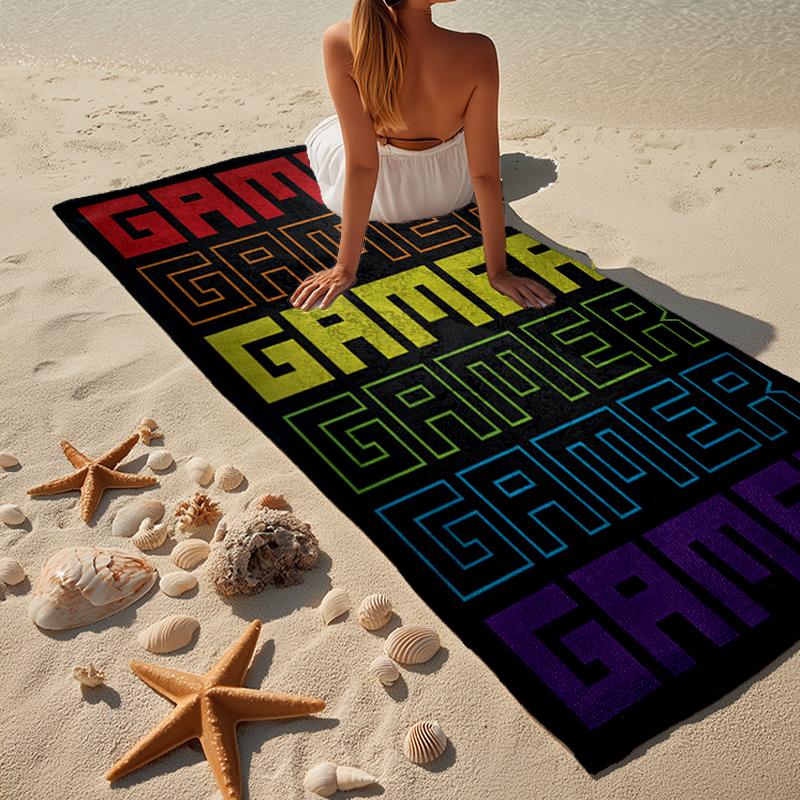 Geek Gamer Culture Beach Towel, Super Soft Microfiber, Gift for Her/Him, Birthday, for Pool, Beach, Travel, Home Decor Fan gifts