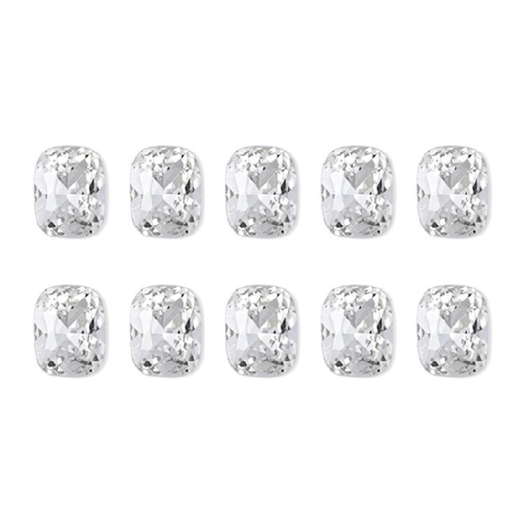 10x Irregular Shape Nail Charms Nail Rhinestones Clear Nail Crystal Gems Charms