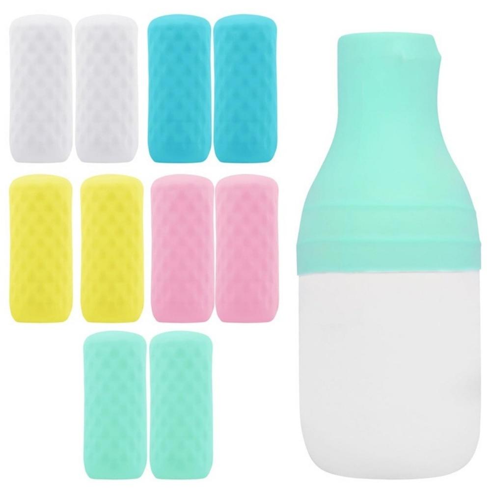 5/6 silicone bottle caps for travel essentials accessories, leak-proof elastic caps, suitable for travel-sized bottles of toilet