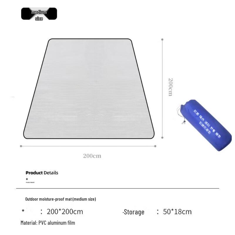 Outdoor Double-Sided Thickened Camping & Beach Mat 200x200 CM