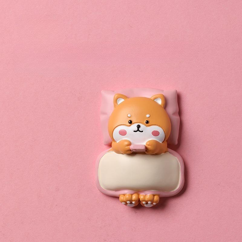 Cartoon Refrigerator Sticker Animal Sleeping Cover Blanket Magnetic Sticker Panda Powder Pig Rabbit Decompression