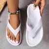 Infradito piatte da donna, scarpe da scivolo estive minimaliste in tinta unita, scivoli da spiaggia casual per interni ed esterni per le vacanze