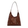 Crescents Shoulder Bags for Women Cute Hoboes Toted Handbag Under the Arm Purses Punk Rivet Clutches Purse with Buckles