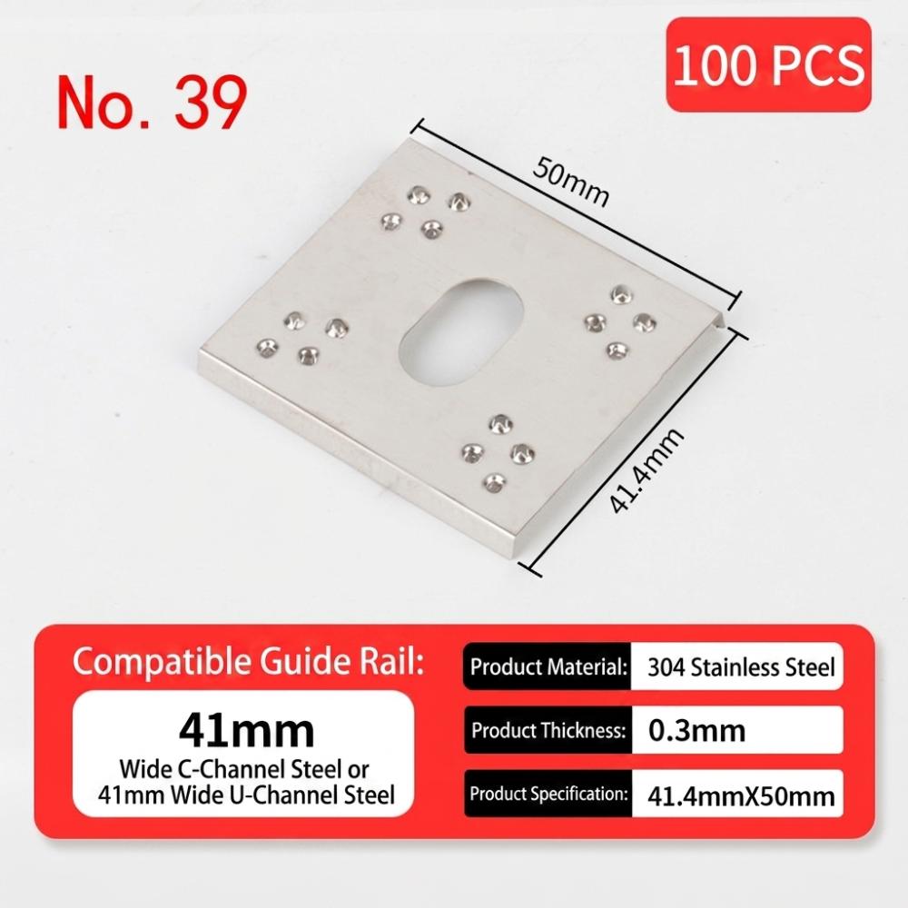 100PCS High Temperature Resistant Solar Panel Spacer Solar Grounding Clip Washer  Photovoltaic