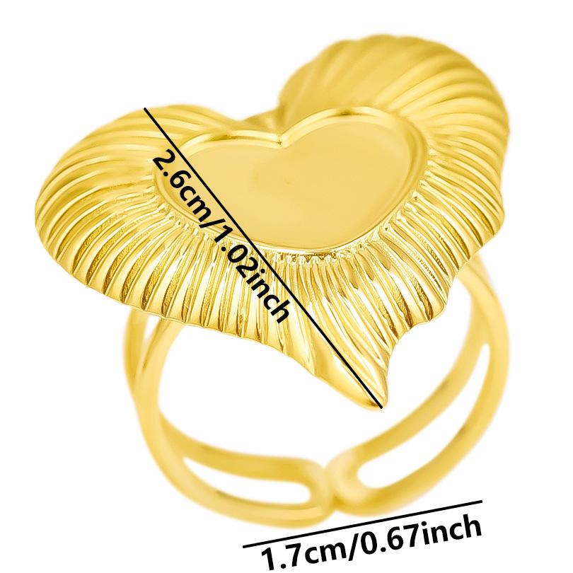 6pcs/lot Gold Plated Stainless Steel Base Rings Settings DIY Blank Knuckle Rings for Women Jewelry Charms Never Fade Wholesale