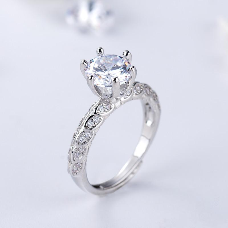 Sace Gems Classic Copper Alloy Zircon Ring Ladies Jewelry Wedding Promise Party Gift