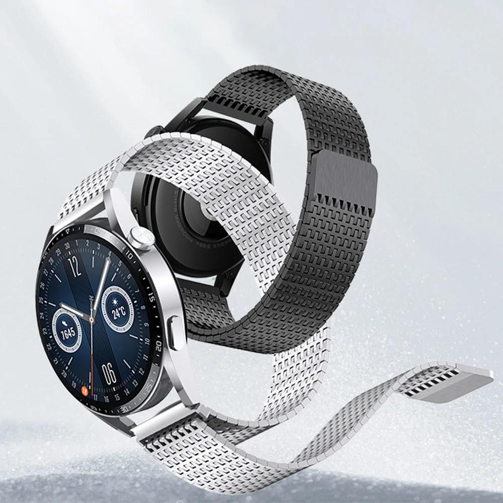 22mm Milánský tah Pro Huawei Watch 4 Pro GT3 Pro 46mm GT4 46MM Luxusní magnetický pásek Pro Amazfit GTR 47mm Kovový náramek