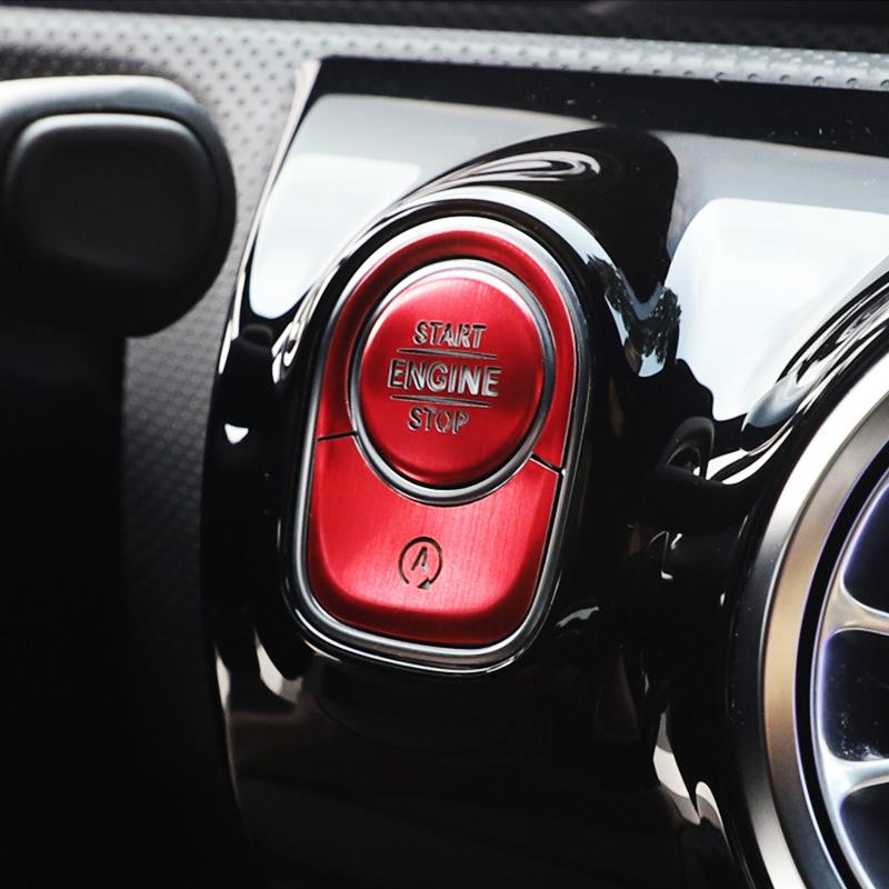 Car Styling for Mercedes Benz A Class W177 GLE W167 GLB Interior Auto Start Stop Engine Push Switch Buttons Cover Stickers