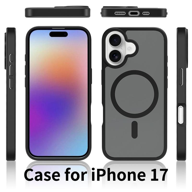 Magnetic Attraction Frosted iPhone 17 Case, Compatible with iPhone 13, 14, 15, 16, 17 Models