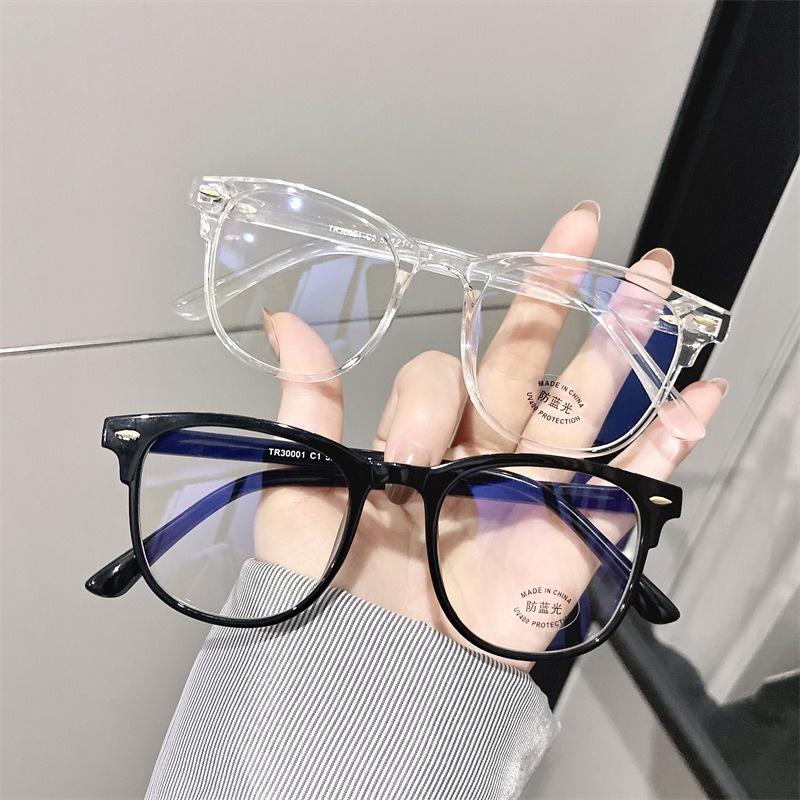 2PCS Fashion Anti-Radiation Eyeglasses Transparent Retro unisex Computer Glasses Anti-Blue lens Eyewear