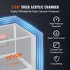 VEVOR 7.6L Vacuum Chamber, Upgraded Multipurpose Acrylic Vacuum Degassing Chamber, Transparent Vacuum Chamber, for Resin Degassing