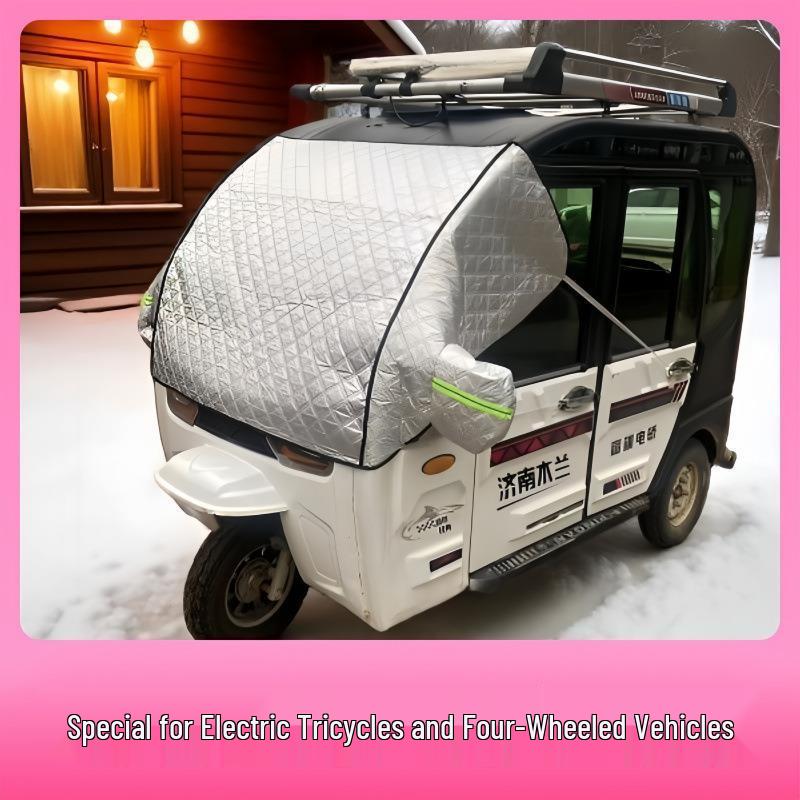 Yadea Elektrisches Dreirad Frontscheibe Schnee- und Frostschutz Wasserdichte Sonnenblende.