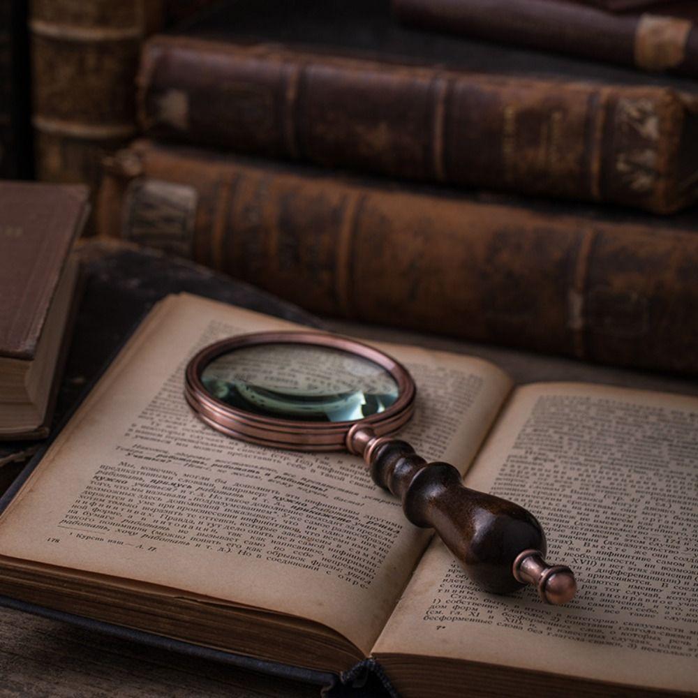 with Wooden Handle High Magnification Reading Magnifier Eye Loupe Glass Jewelry Loupe Magnifier