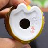 Waza No Kura Stylish Lucky Charm Kutani Ware Yellow Glaze Perfect for Grand 60th 70th 77th Birthday Feng Interior and Gifts Left-Handed Maneki-neko