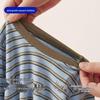 Minibala Boys' Pure Cotton Striped Color-Block Long-Sleeve T-Shirt