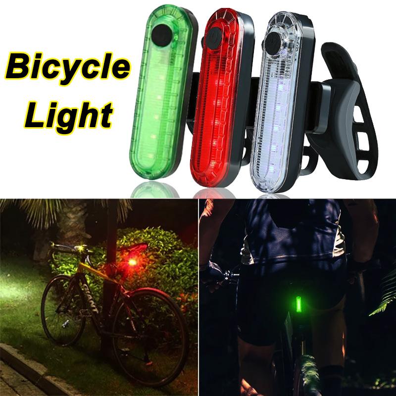 Bicycle Rear Light Ultralight Brightness Bicycle Taillight USB Rechargeable Mtb Night Riding Warning Lamp Cycling Accessories