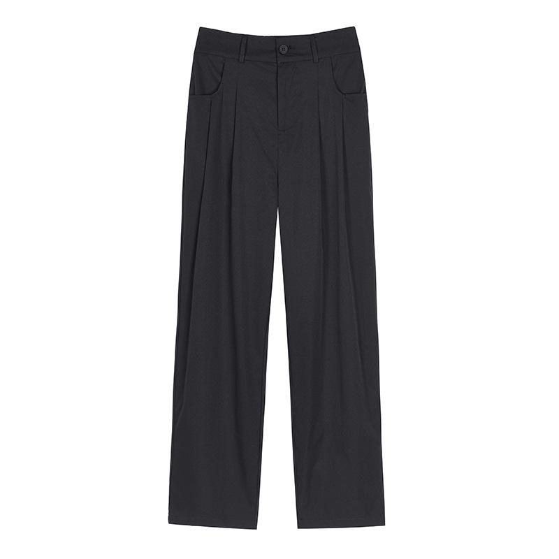 2024 High Waist Black Harem Carrot Pants for Women - Slimming, Lightweight, Nine-Point Style
