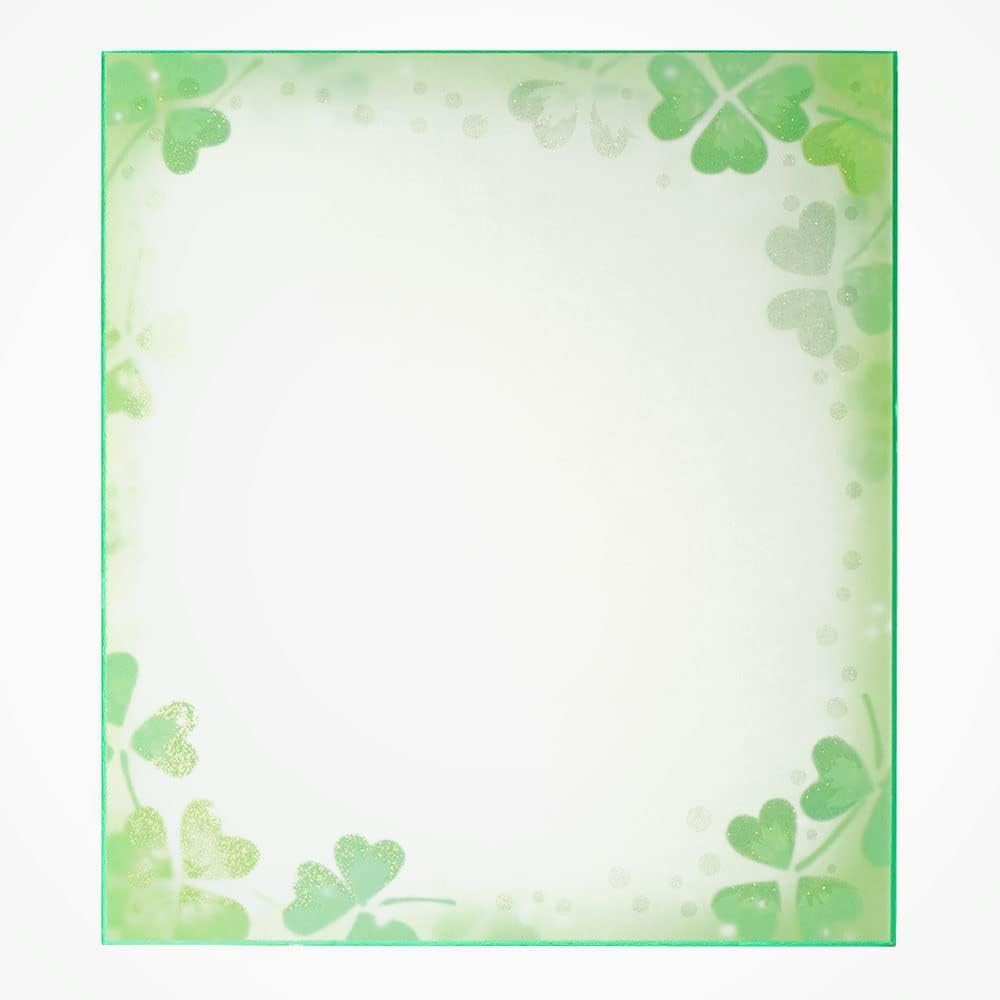 MIDORI Colored Paper with Glitter and Clover Set of 10 Pattern, (Item No. 33116006)