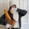 Cute Bow Drawstring Hat Warm Winter Gloves Cartoon Wool Bowknot Scarf  Outdoor