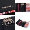 Paul Smith Crossover Stripe Trim Genuine Leather Key Holder Case/Key (Black)