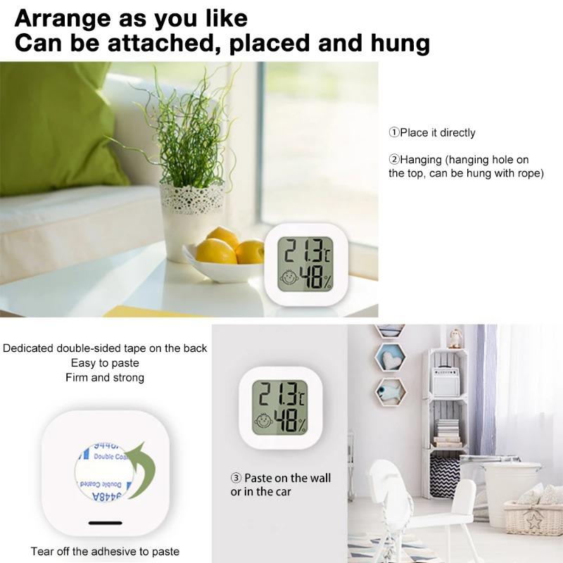 Mini Digital Temperature Humidity Meter: LCD Thermometer Hygrometer with Sensor for Indoor Outdoor Home Use