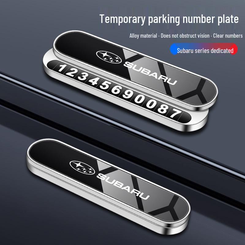 Subaru Parking Phone Card for Forester, XV, Outback, BRZ, Legacy - Car Relocation Plate with Sun Protection