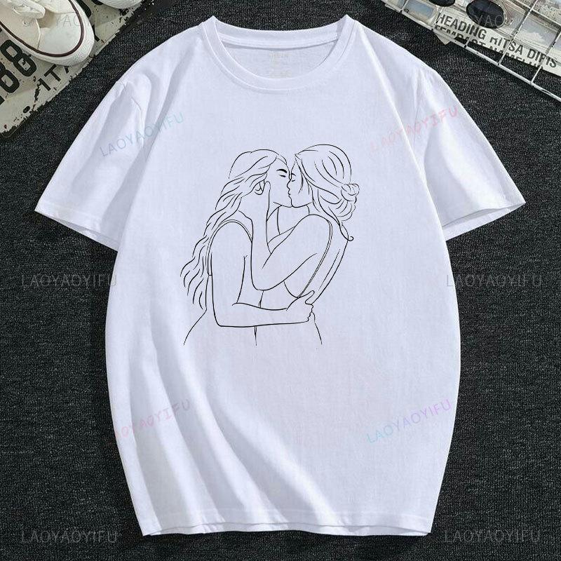 Hot Funny Lesbian Kiss Nun Bondage Satanic Bdsm Woman T Shirt T-Shirt Gym Men Sport Women Shirt Gym Own Design T Shirt Manga