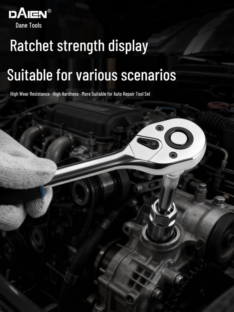 Car Maintenance Socket Wrench Ratchet Tool Set - Complete Auto Repair Kit