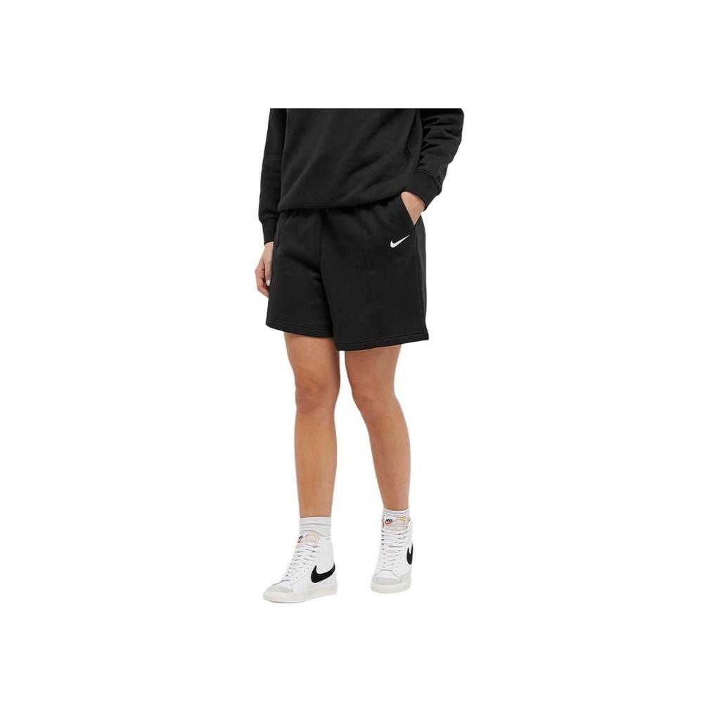 Nike Solid Color Lace-Up Casual Shorts Women Shorts Black DM6123-010