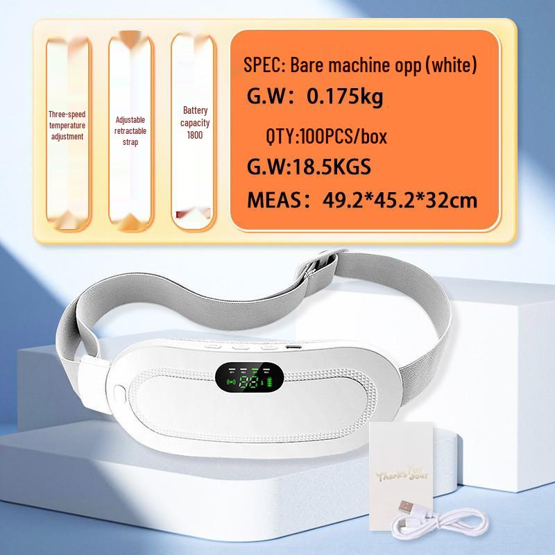 

Трансграничный цифровой нагревательный пояс для талии для облегчения менструальных болей – Теплый живот и вибрационная поясничная поддержка English