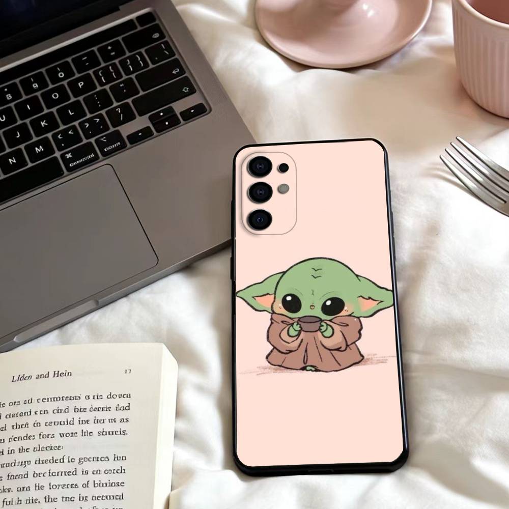 Baby Y-Yoda Phone Case For Samsung S 25,24,23,22,30,21,10,9,Ultra,Plus,Lite,FE,4,5 G Soft Black Case