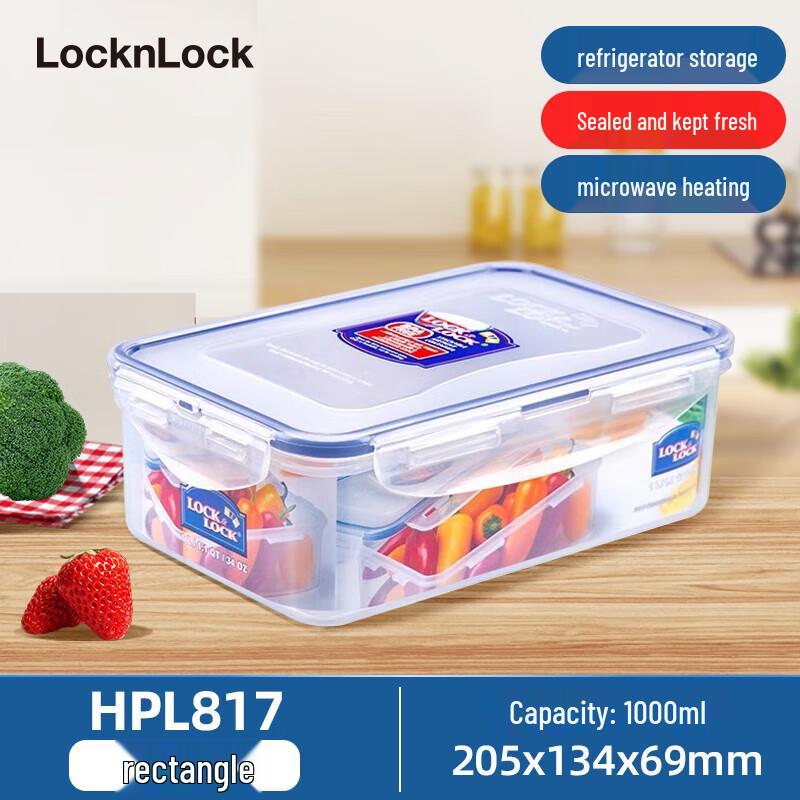 LocknLock 1000ml Plastic Bento Lunch Box