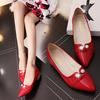 Spring New Fashion Point Set Foot Thick Sole Fashion Casual Large Size Women's Shallow Mouth Women's Single Shoes