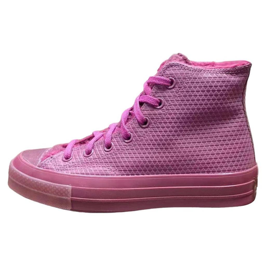 Converse 1970s Leather Lined Warm Snow Boots High Top Canvas Shoes Women boots Purple 172059C