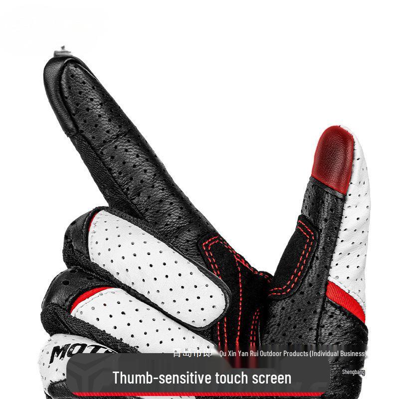 Four Seasons Carbon Fiber Motorcycle Gloves: Full-Finger, Anti-Fall, Winter Warm for Men and Women