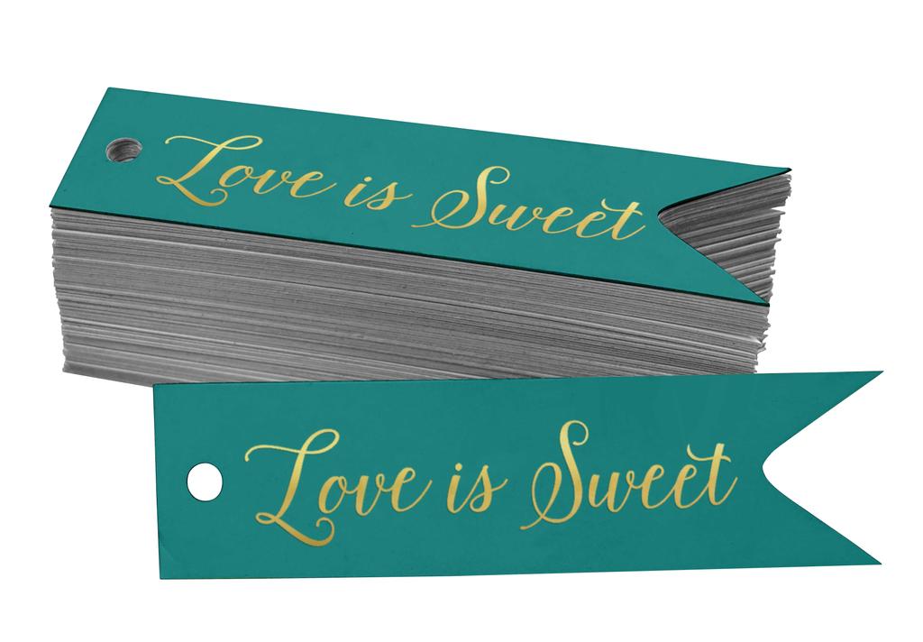 Inkdotpot Gold Foil Paper Hang Tags Love Is Sweet Wedding Favor Tags 100