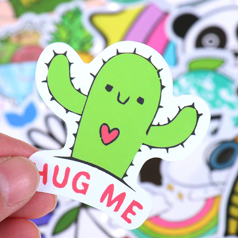 50Pcs Cute Cartoon Stickers Laptop Luggage Guitar Bicycle Skateboard Decals